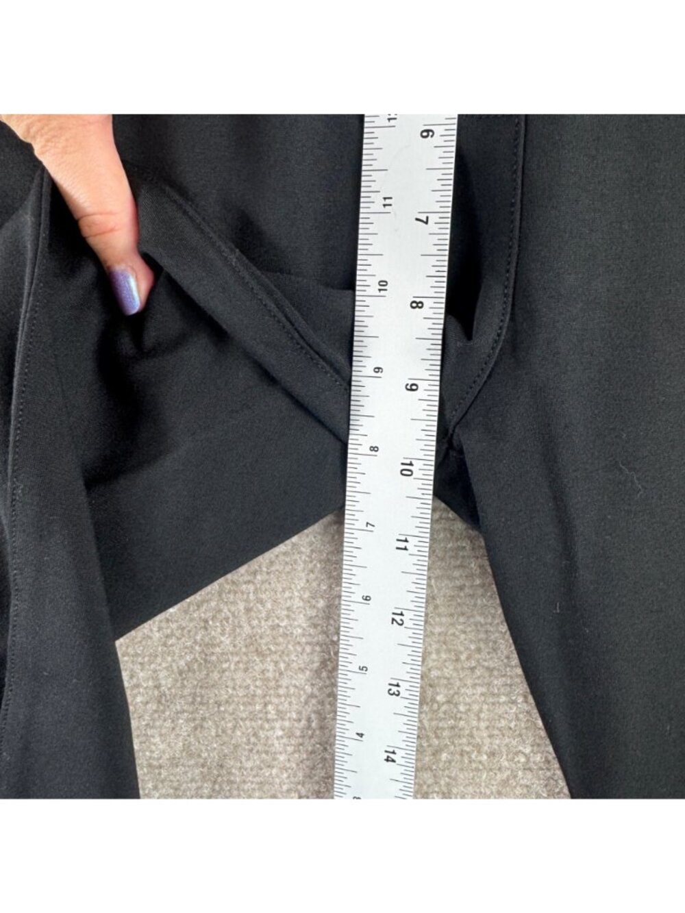 Betabrand 7 Pocket Straight Leg Dress Pant Yoga Pants M Black Businesscore NWOT - Picture 9 of 12